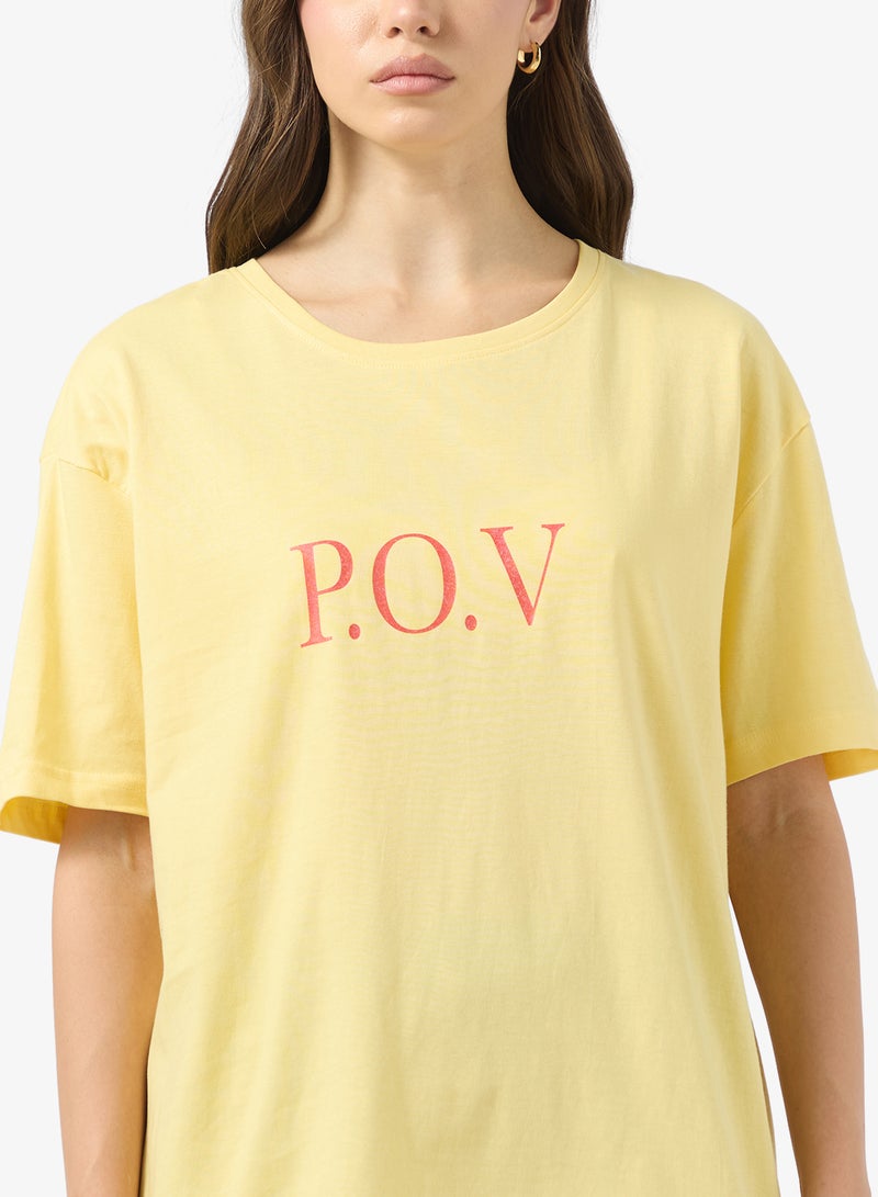 جينجر تيشيرت برسومات العطلات بياقة دائرية - Image 3