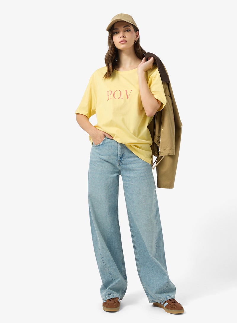 جينجر تيشيرت برسومات العطلات بياقة دائرية - Image 4