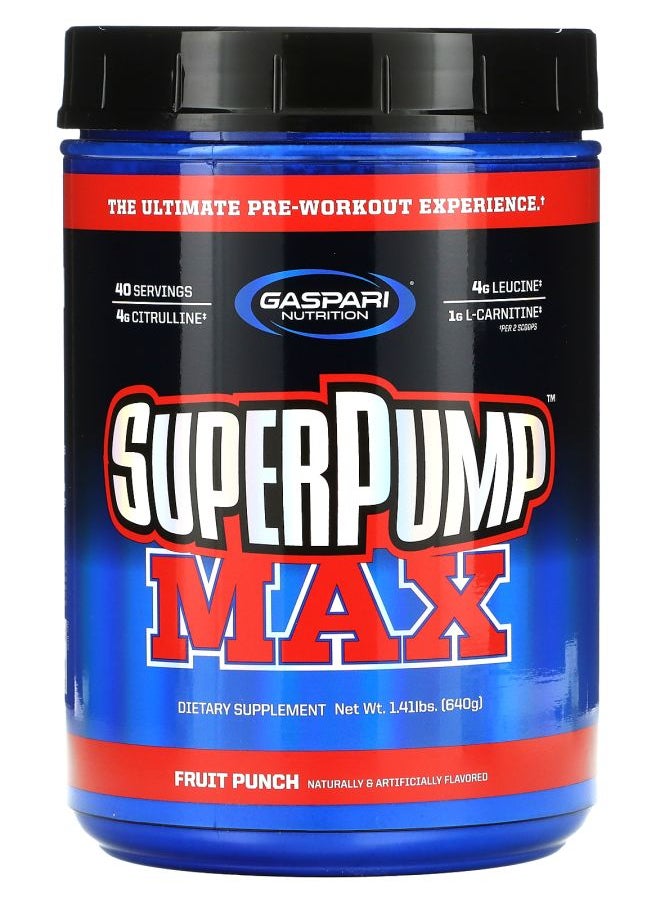 Gaspari Nutrition SuperPump Max Fruit Punch 1.41 lbs (640 g) 