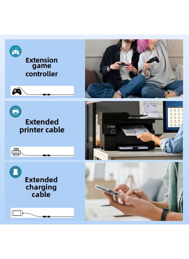 3.0 Extension Cord USB3.0 Male-to-female Hard Disk Computer Printer U Disk Mouse Keyboard Extension Braided Cord-Color:Usb Male To Female Extension Cable 【usb 3.0】-Line Length:1m - Image 3
