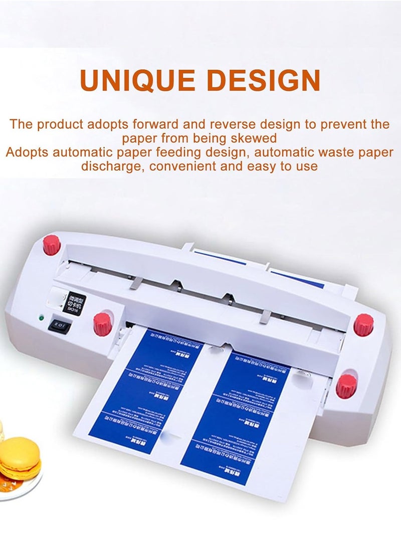 Kidle Heavy Duty Electric Business Card Cutter - 90x54mm Precision Cutting Machine for 300gsm Cardstock, 9 incisions System with Micro-Adjustment, Portable Desktop Cutter for Print Shops/Advertising Studios - Image 3