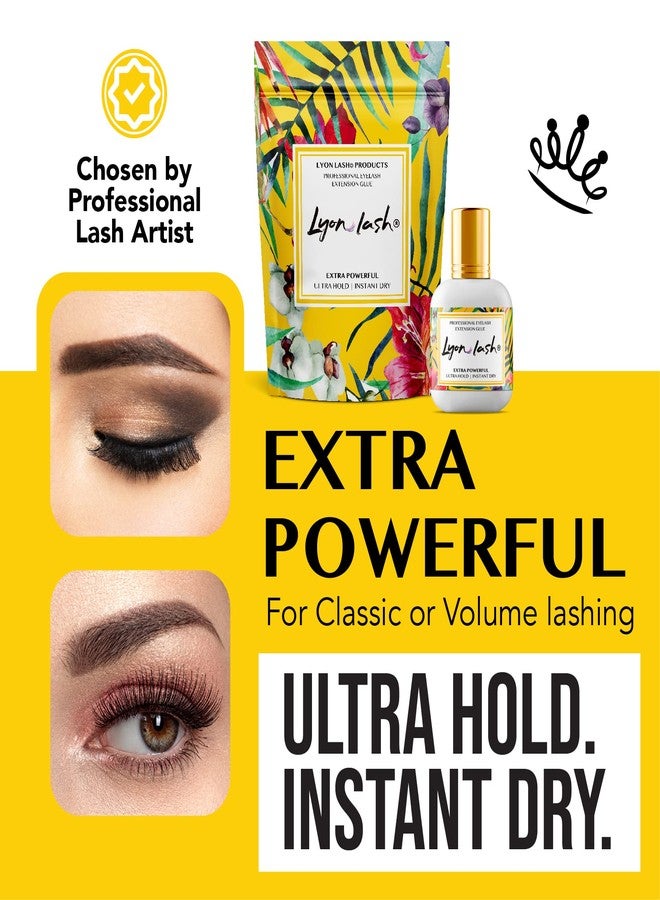 Lyon lash غراء تمديد الرموش القوي الإضافي 10 مل - غراء أداء ليون لاش | وقت جفاف 1-2 ثانية | احتفاظ لمدة 6-8 أسابيع | لوازم لاصقة سوداء للاستخدام المهني - Image 3