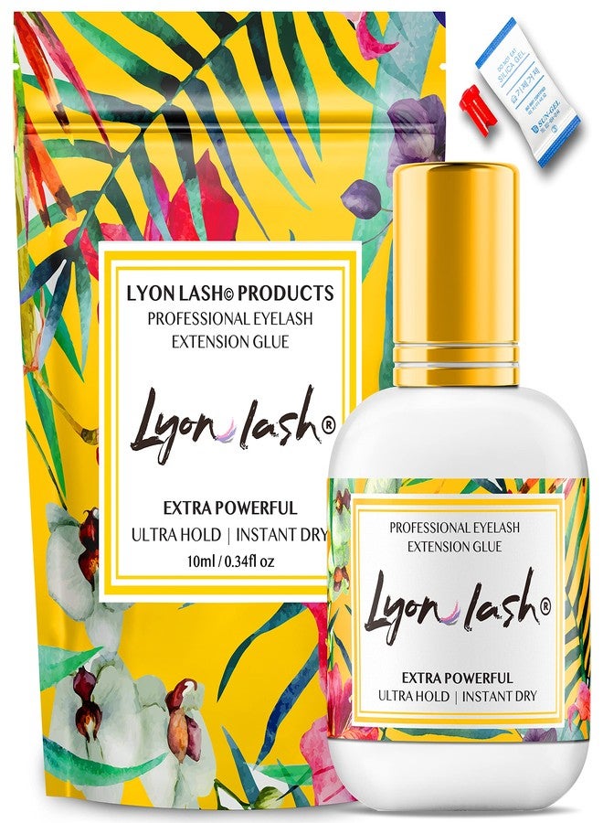 Lyon lash غراء تمديد الرموش القوي الإضافي 10 مل - غراء أداء ليون لاش | وقت جفاف 1-2 ثانية | احتفاظ لمدة 6-8 أسابيع | لوازم لاصقة سوداء للاستخدام المهني - Image 1