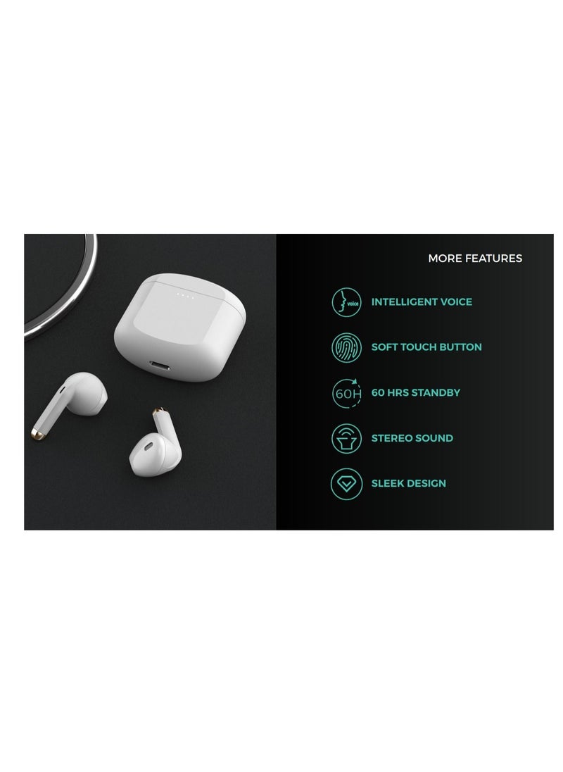 iplus i-PLUS | i-BUDS 2 Bluetooth TWS In-Ear Earphones With Charging Case White  - Image 3