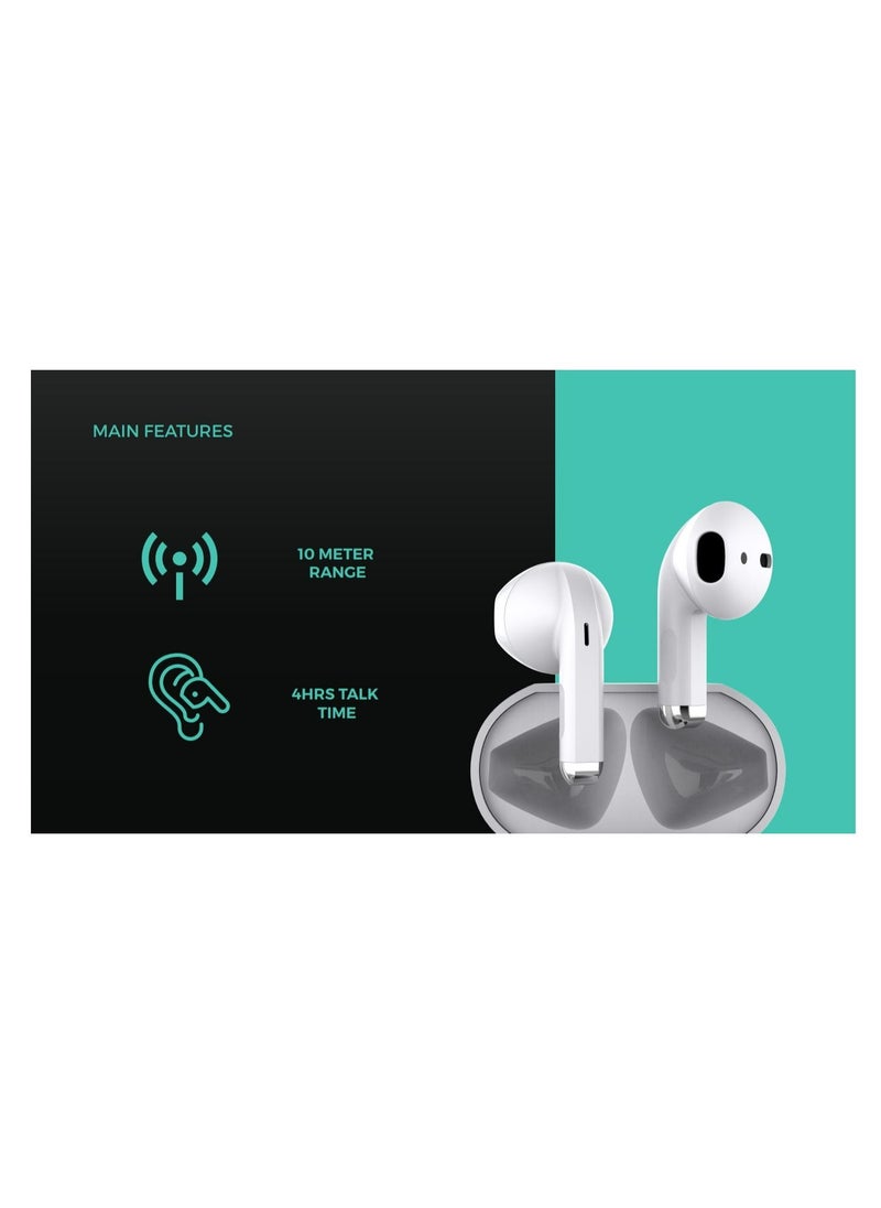 iplus i-PLUS | i-BUDS 2 Bluetooth TWS In-Ear Earphones With Charging Case White  - Image 5