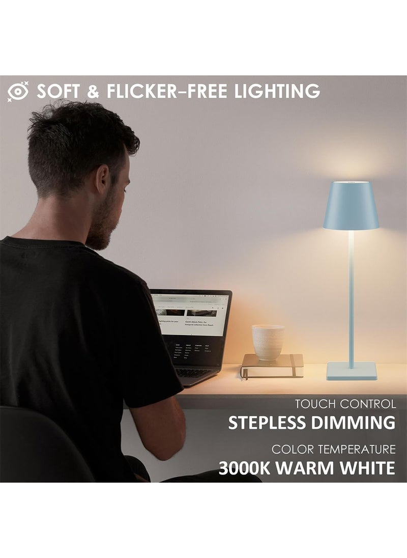 ون لايت - مصباح طاولة LED قابل لإعادة الشحن بارتفاع قدم، مصباح جو، إضاءة ليلية، إضاءة ثلاثية الألوان، واجهة Type-C - Image 1