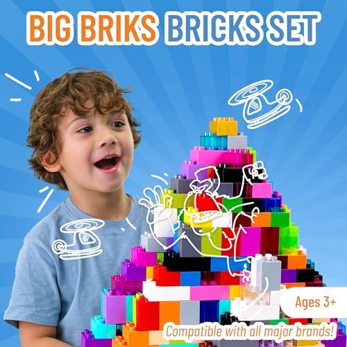 Strictly Briks Compatible with Lego Duplo Classic Big Briks Building Blocks Set - Boosts Imagination & Toddler Blocks - Durable Play & Brick Building Set - 204 Pieces, 24 Colors, Ages 3+ - Image 2
