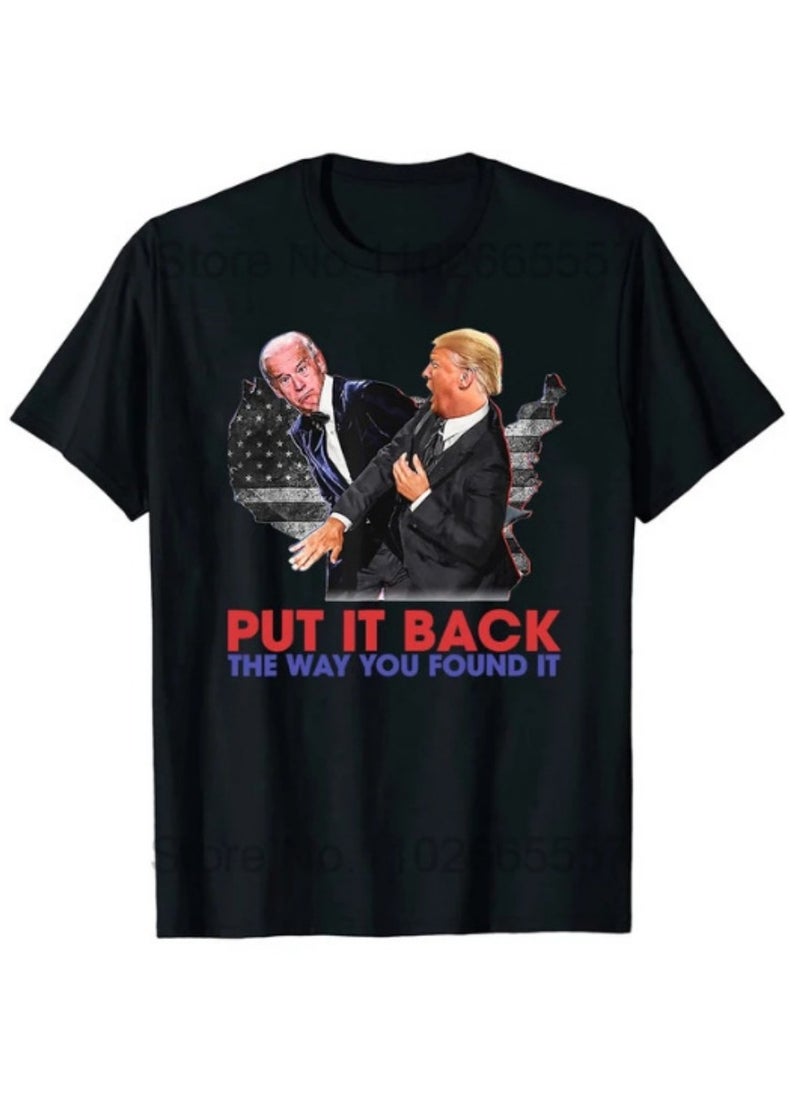 KUYING - New Trump Print Short Sleeved Shirt - Image 1