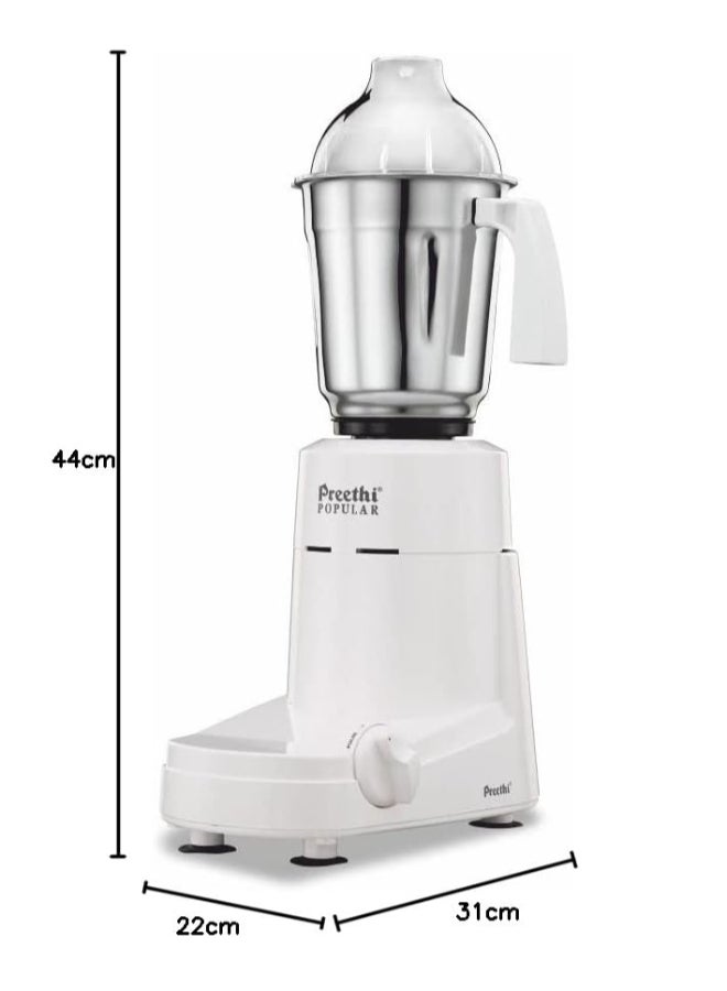 Preethi Popular MG 142 Mixer Grinder, 3 Jars With 2yr Guarantee & Lifelong Free Service 1.7 L 750 W MG142 White - Image 2