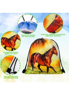 Saintrygo Saintrygo 30 Pcs Horse Themed Party Supplies Horse Birthday Favor Bags Horse Drawstring Bag Goodie Candy Bags  - Image 4