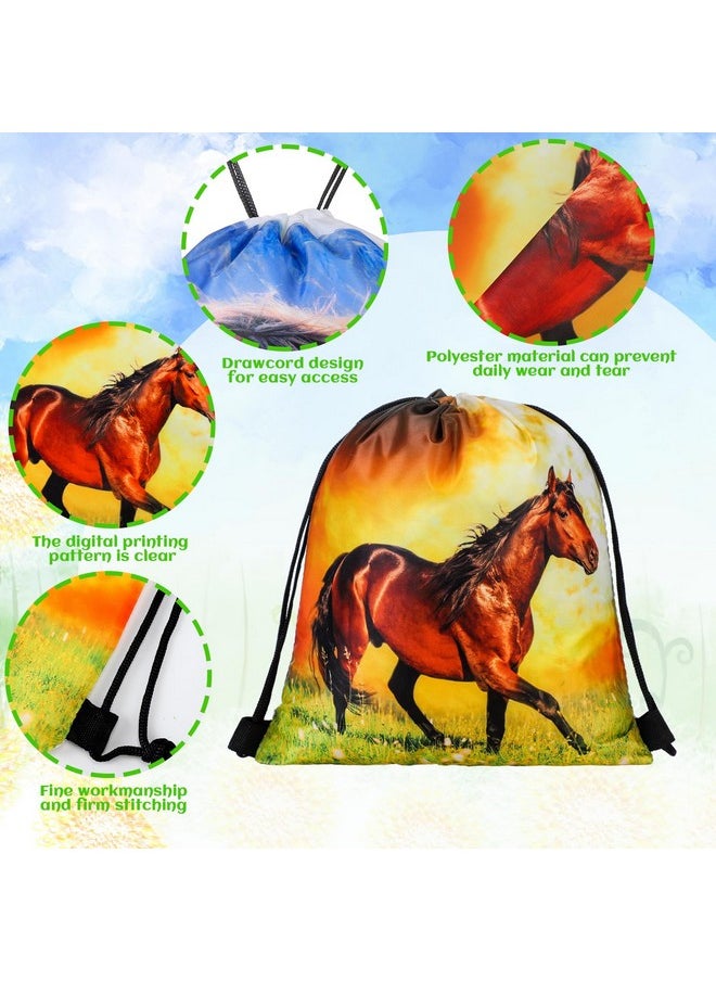 Saintrygo Saintrygo 30 Pcs Horse Themed Party Supplies Horse Birthday Favor Bags Horse Drawstring Bag Goodie Candy Bags  - Image 4