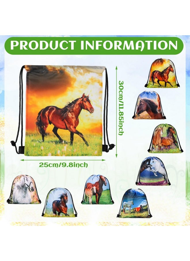 Saintrygo Saintrygo 30 Pcs Horse Themed Party Supplies Horse Birthday Favor Bags Horse Drawstring Bag Goodie Candy Bags  - Image 3