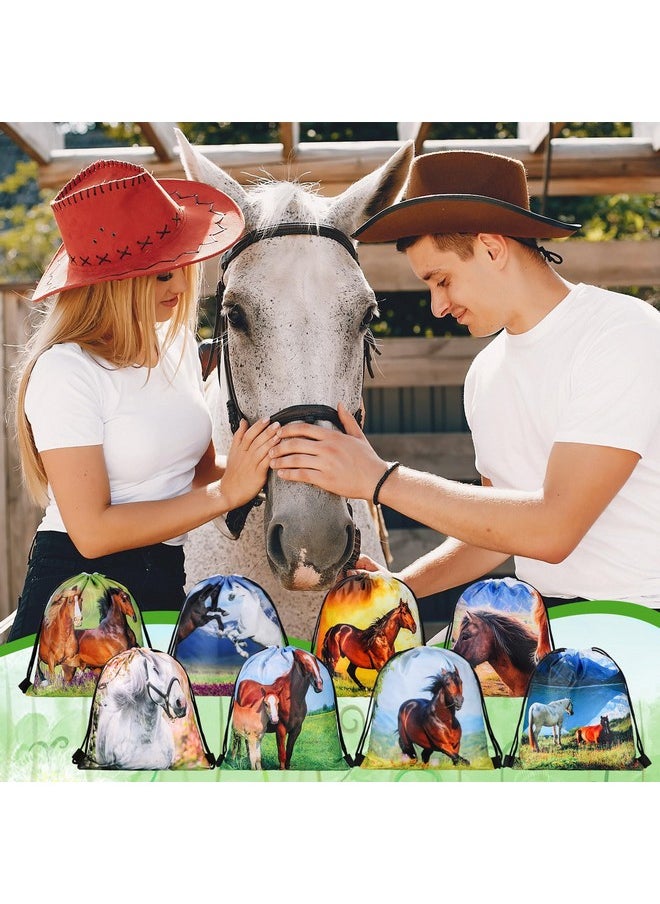 Saintrygo Saintrygo 30 Pcs Horse Themed Party Supplies Horse Birthday Favor Bags Horse Drawstring Bag Goodie Candy Bags  - Image 5