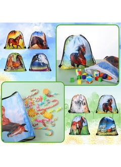 Saintrygo Saintrygo 30 Pcs Horse Themed Party Supplies Horse Birthday Favor Bags Horse Drawstring Bag Goodie Candy Bags  - Image 2