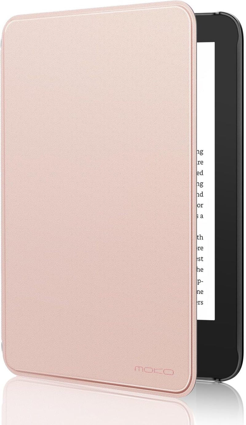 MoKo Case Fits 6" All-New Kindle (11th Generation-2024/2022 Release), Lightweight Shell Cover with Auto Wake/Sleep for Kindle 2024/2022 11th Gen e-Reader, Rose Gold - Image 1
