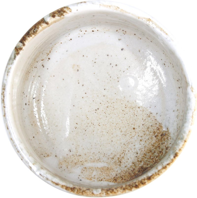 Mino Ware Japanese Handcrafted Matcha Tea Bowl Beige, Matcha Tea Cup Ceremony, Authentic Pottery, Yuki Shino Chawan - Image 4