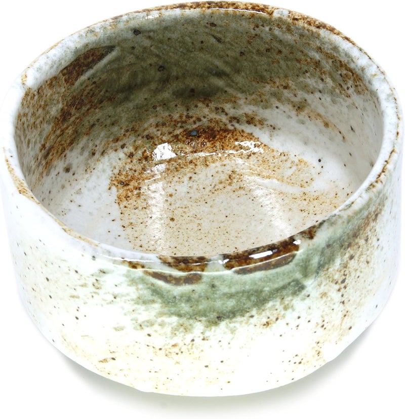 Mino Ware Japanese Handcrafted Matcha Tea Bowl Beige, Matcha Tea Cup Ceremony, Authentic Pottery, Yuki Shino Chawan - Image 2