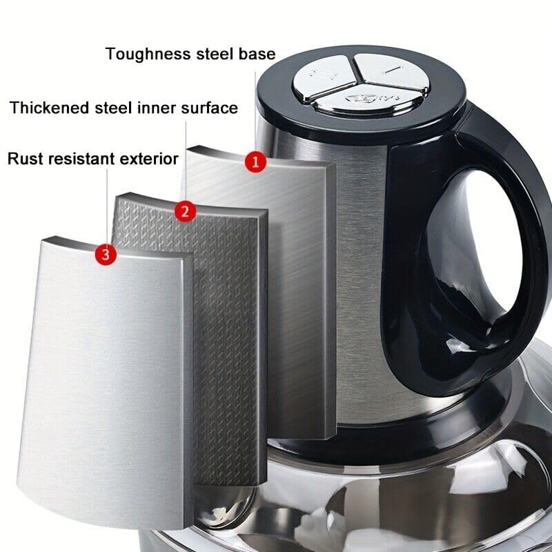 4tens 4tens Stainless Steel Electric Meat Grinders with Bowl Heavy for Kitchen Food Chopper Vegetable Fruit Mixer Blender Chopper Juicer for OnionNuts Blender Meat Grinder Steel with Handle 2ltr 2 LTR  - Image 2