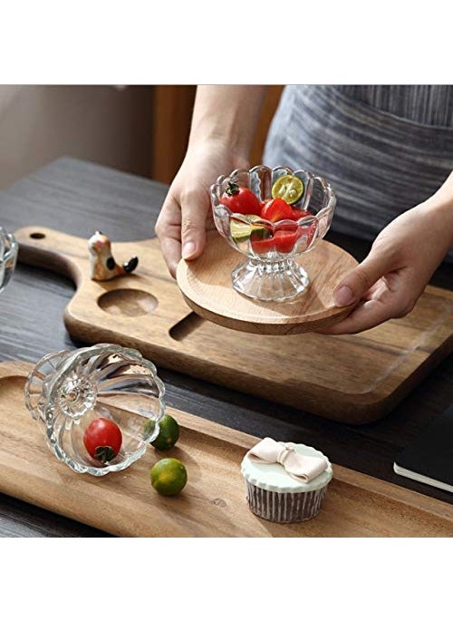 DD RETAILS DD RETAILS Ice Cream Bowls Salad Dessert Serving Bowls Tableware Set 120 ml Crystal Clear Bowl 6  - Image 2