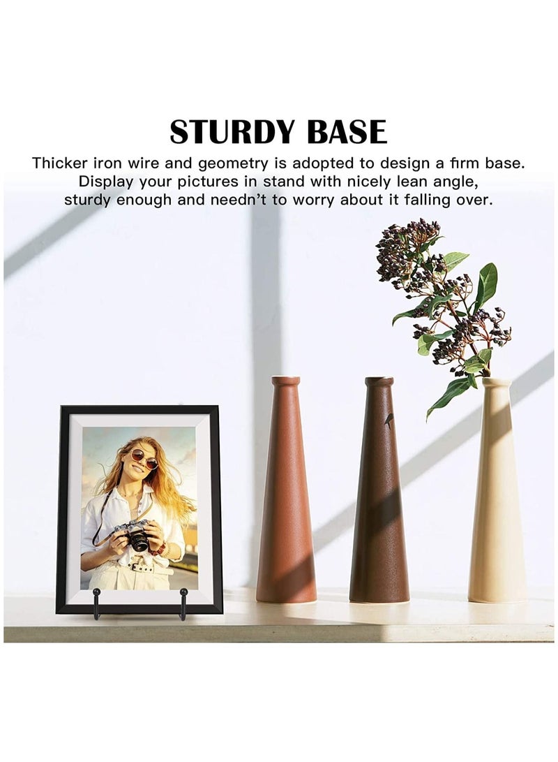 SYOSI Metal Display Stands for Plate Stand Holder for Picture, Decorative, Book, Photo Easel, Artistic Work, Tabletop Art Multi-Function Black 3 Pack  - Image 3
