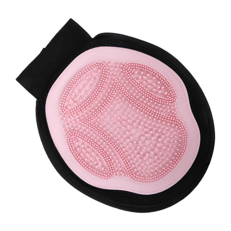 Pet Grooming Glove For Dog Bath Cleaning Long Short Hair Indoor Outdoor Use Pink - Image 2