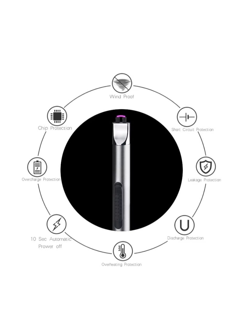 ولاعة شموع كهربائية قابلة لإعادة الشحن عبر USB - مقاومة للرياح، بدون لهب، وصديقة للبيئة  - Image 3