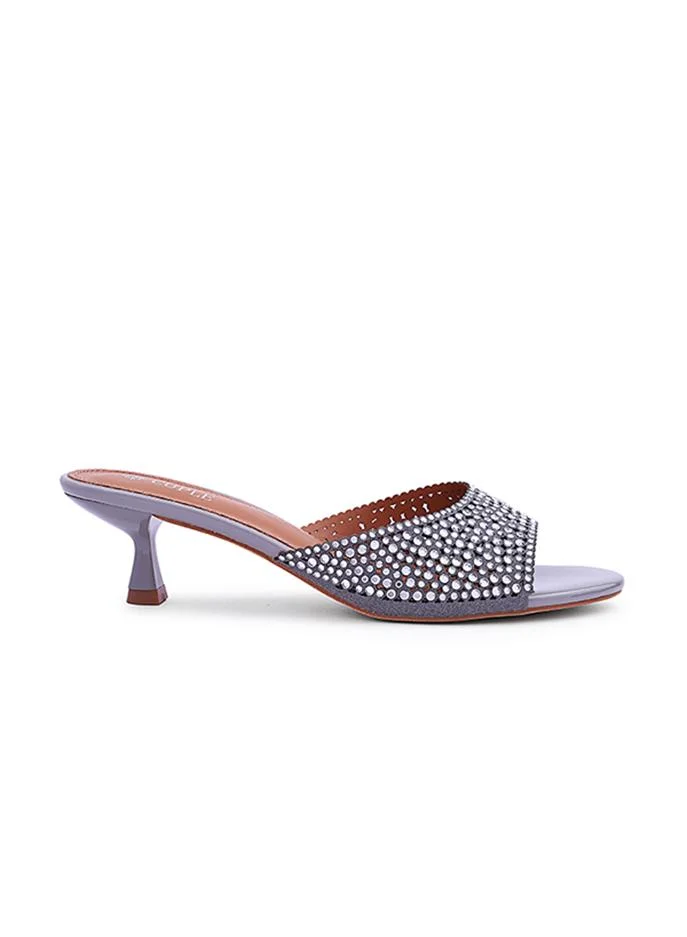 Elegant heel slippers designed for a chic look.