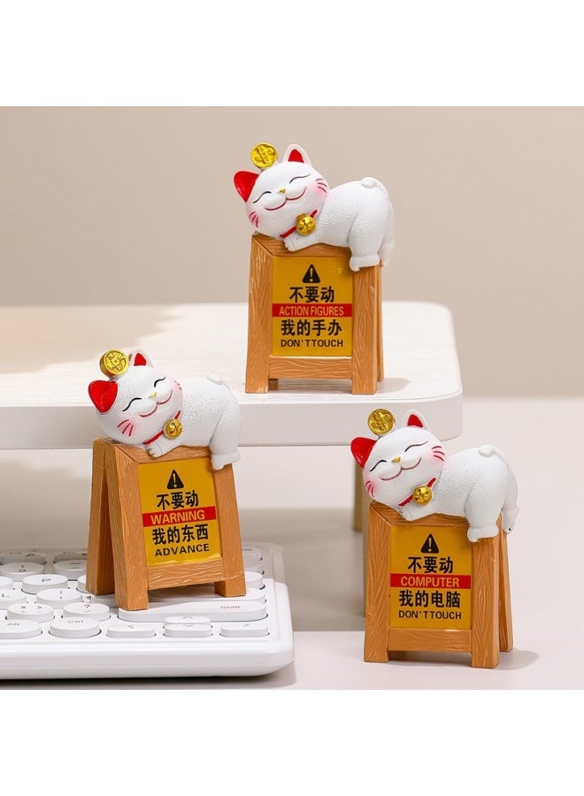 Lucky Cat Figurine New Model For Restaurant And Bar Tabletop, Resin Doll, Cute And Creative Menu Order Sign
