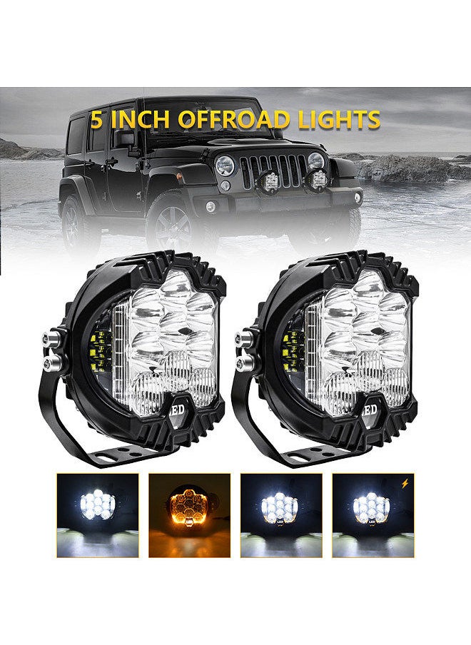 Generic 2Pcs 5inch LED Work Light Pods Spot Flood Combo Beam Fog Lamp Offroad Driving Light  - Image 5