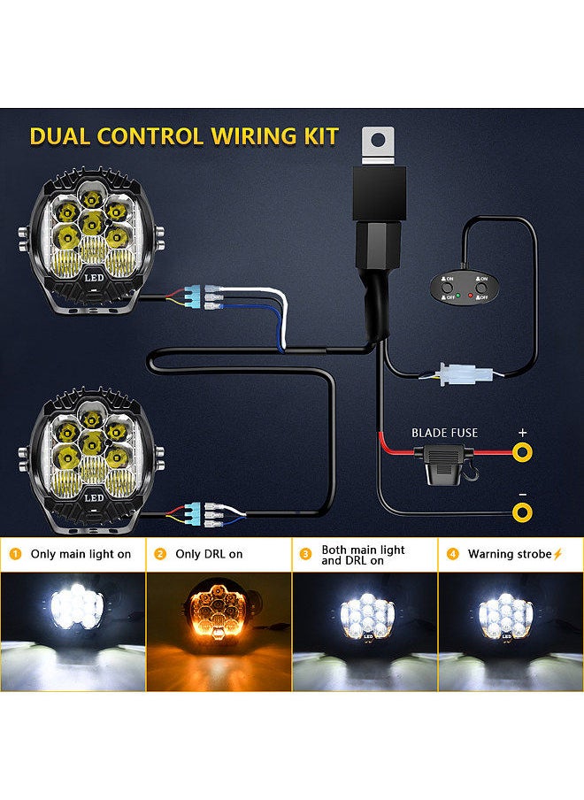Generic 2Pcs 5inch LED Work Light Pods Spot Flood Combo Beam Fog Lamp Offroad Driving Light  - Image 3
