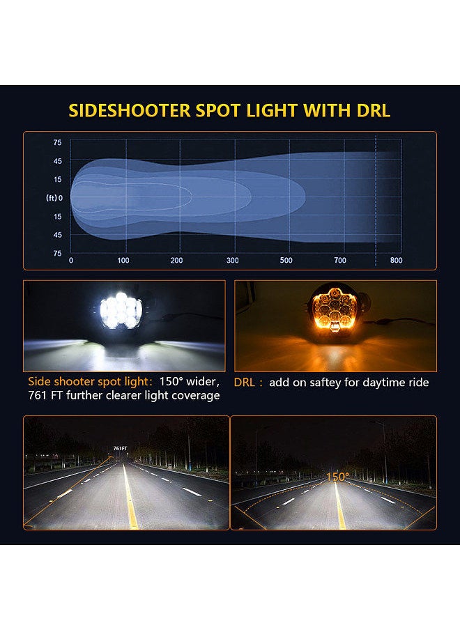 Generic 2Pcs 5inch LED Work Light Pods Spot Flood Combo Beam Fog Lamp Offroad Driving Light  - Image 2