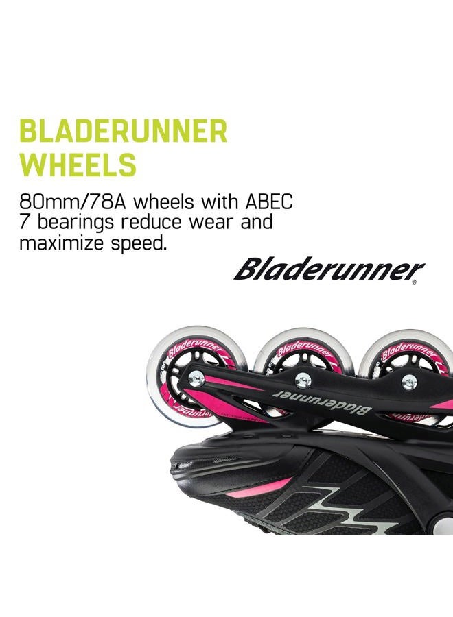 ROLLERBLADE Bladerunner Advantage Pro XT Women's Adult Fitness Inline Skate, Black/Pink, US 8 - Image 2