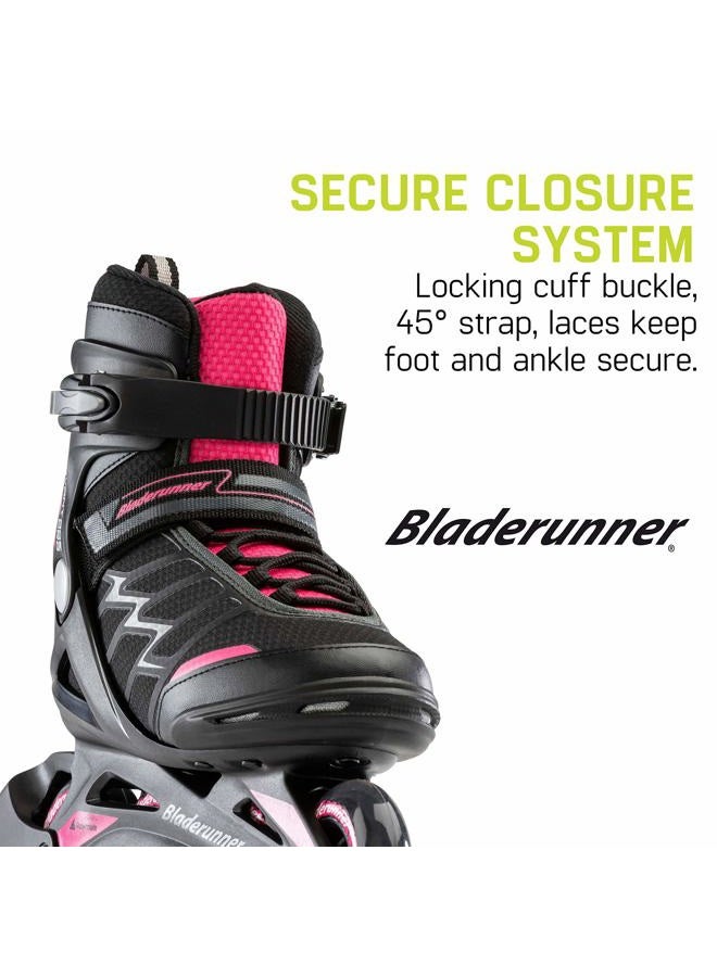 ROLLERBLADE Bladerunner Advantage Pro XT Women's Adult Fitness Inline Skate, Black/Pink, US 8 - Image 4
