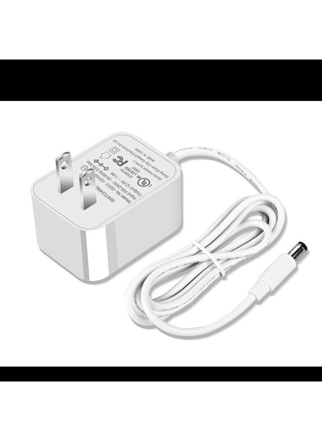 Generic - Applicable Router 12W US UL Set-top Box Sub-certification Power Adapter 12v1a Optical Cat Light Bar Adapter-Color:White-Specifications:DC5.5*2.1*10mm - Image 1