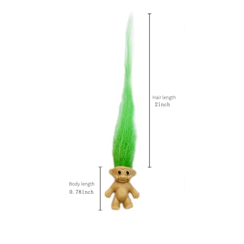 Yintlilocn 12pcs Long-haired Mini Troll Dolls, Assorted Hair Colors, 0.78" Bodies, 2" Hair. Cake Toppers, Action Figures, School Project, Arts and Crafts, Party Favors - Image 3