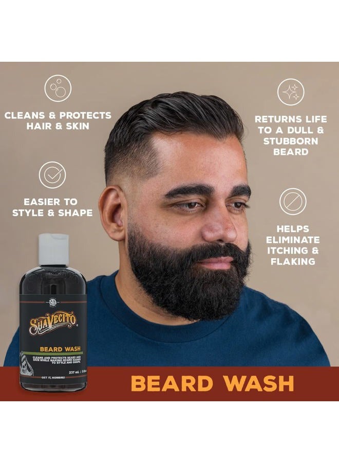 SUAVECITO Beard Wash Cleansing and Styling Beard Face Wash For Men (8 ounce.) - Image 3