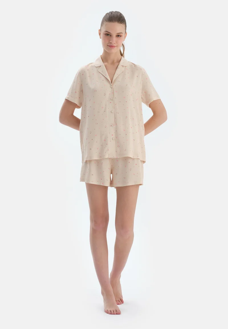 dagi Floral Regular/Classic Fit Shorts Viscose Sleepwear