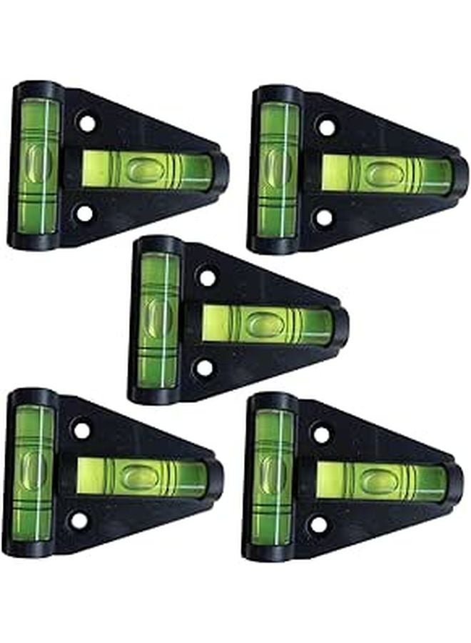 5 Pcs Mini Triangle T Shape Bubble Level Tool With Mounting Holes Dual Directional Horizontal Vertical Measuring - Image 1