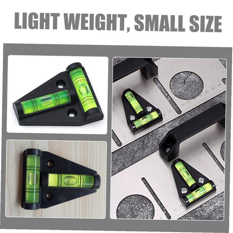 5 Pcs Mini Triangle T Shape Bubble Level Tool With Mounting Holes Dual Directional Horizontal Vertical Measuring - Image 4