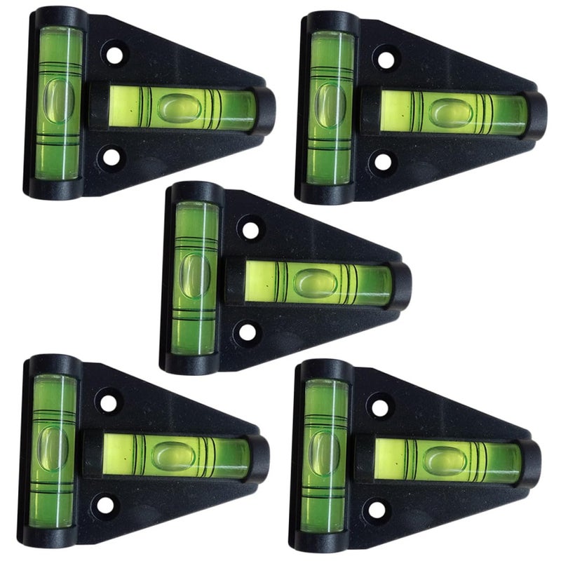 5 Pcs Mini Triangle T Shape Bubble Level Tool With Mounting Holes Dual Directional Horizontal Vertical Measuring - Image 2