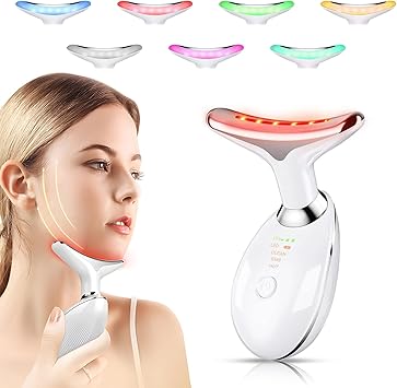 7 Colour LED FACE Beauty Massager 3 Modes for Skin Tightening Neck Lifting Anti Aging Wrinkle Remover EMS Massage Face Toning Firming Device for Women - Image 1
