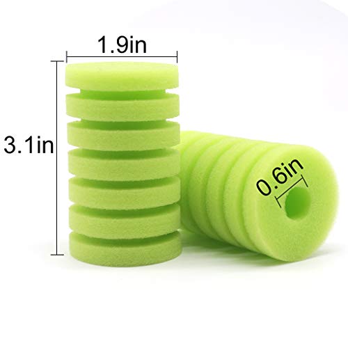 UPETTOOLS Aquarium Biochemical Sponge Filter, Ultra Quiet Aquarium Air Pump Bio Sponge Fish Tank Foam Filter (Green Sponge 4 Packs) - Image 2