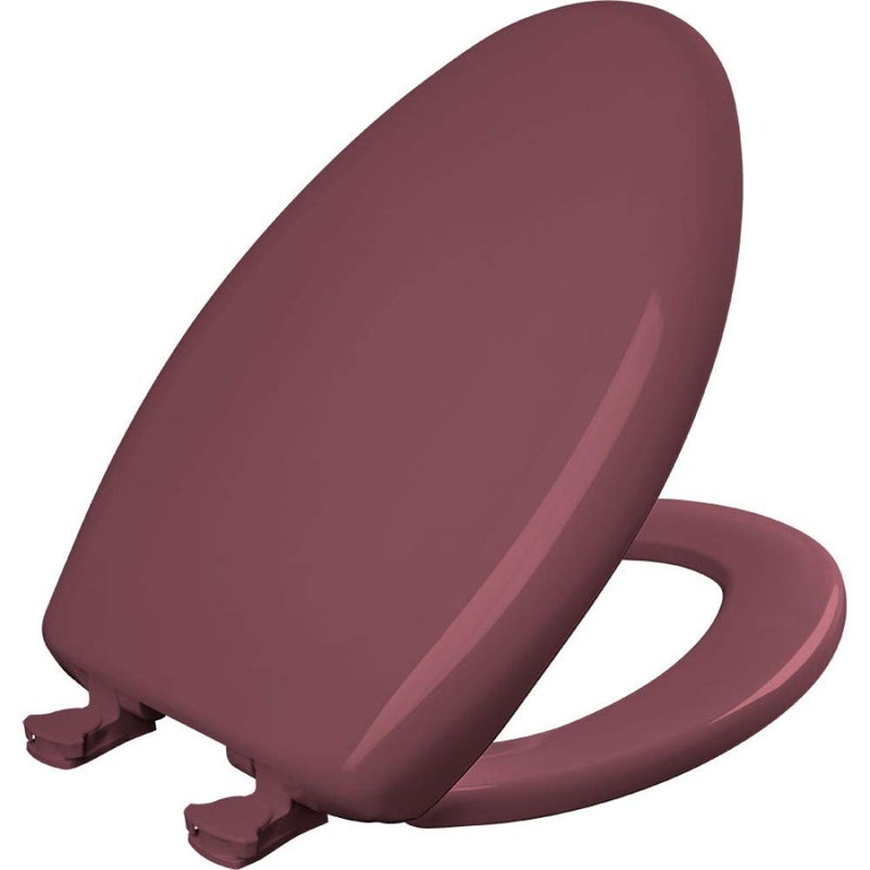 Bemis Classic Colors Slow Close Toilet Seat Easy Clean Hinges and Durable Plastic Seat Made in USA Elongated Raspberry