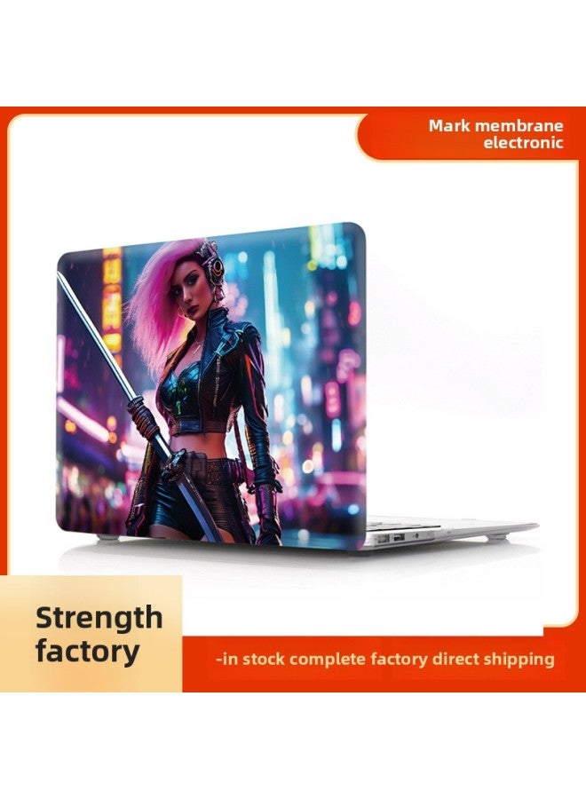 Suitable For Apple Computer Case Macbook Painted Cyberpunk Series Case Notebook Case-Color:KZ756-Applicable Model:13retina - Image 2