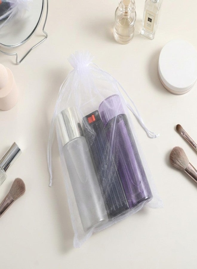 Bruislard Organza Bags 25 PCS 12x8 in Mesh Bags Drawstring Mesh Gift Bag White Sheer Organza Bag Wedding Party Favor Gift Candy Toys Makeup Pouches Organza-Bags - Image 5