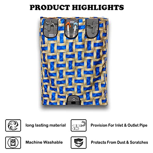 KANUSHI Industries® Washable & Dustproof Top Load Semi Automatic Washing Machine Cover (Suitable For 6 Kg, 6.5 kg, 7 kg, 7.5 kg) (VAR-WASMAC-BLUE-GOLDEN-LINE-SEMI-01) - Image 4