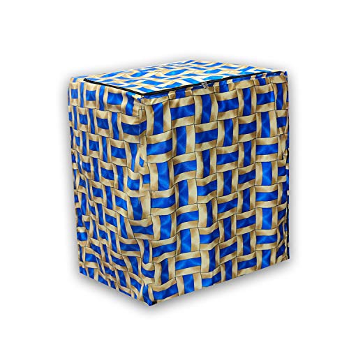 KANUSHI Industries® Washable & Dustproof Top Load Semi Automatic Washing Machine Cover (Suitable For 6 Kg, 6.5 kg, 7 kg, 7.5 kg) (VAR-WASMAC-BLUE-GOLDEN-LINE-SEMI-01) - Image 3