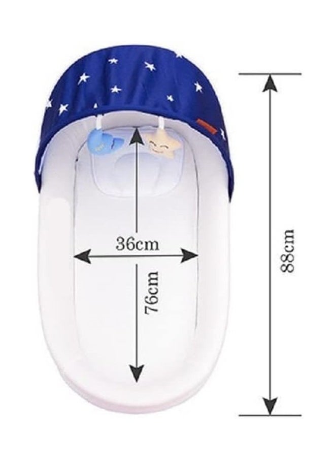 Beauenty - Baby Nest for Sleeping Breathable Foldable Newborn Mattress for Crib & Bassinet, Baby Bionic Bed For Bedroom Removable And Washable (blue) - Image 1