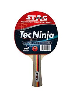 STAG Tec Ninja Table Tennis Racquet(Multicolour)| Advanced, ITTF Approved Rubber | 160 grams  - Image 1