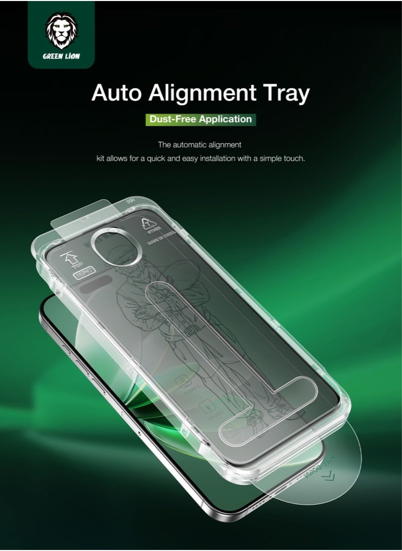 GREEN LION iPhone 16 Pro Max Screen Protector Picasso 3D Privacy Glass with Alignment Tray / Anti-Scratch / Anti-Peeping / Anti Fingerprint / Bubble Free / Crystal Clear / Highly Responsive - Black Edge/Privacy  - Image 3
